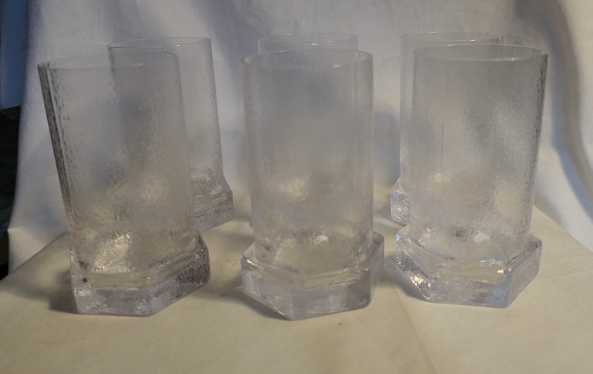 Bulten 6 st Öl/Grogg glas design Gösta Sigvard Lindshammar