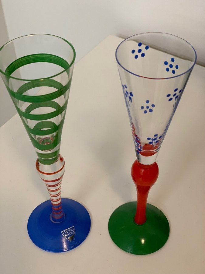 Anne Nilsson Clown Oreffors snapsglas 5 st, signerade