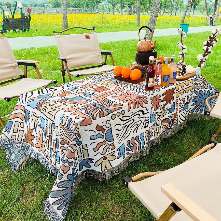 INS Bohemian outdoor tent carpet sofa dustproof blanket tapestry130*160cm