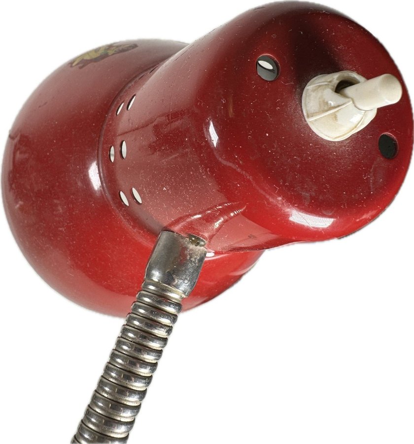 Industrilampa Retro Vintage AJH 7 röd i metall skrivbordslampa LSA-102