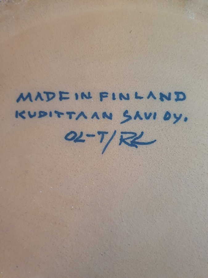 Stort Keramikfat Made In Finland Design Kupittaan Savi Oy