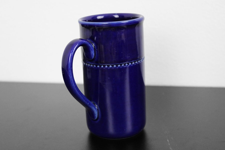 Höganäs Keramik | Blå Pärlband | Hög Mugg