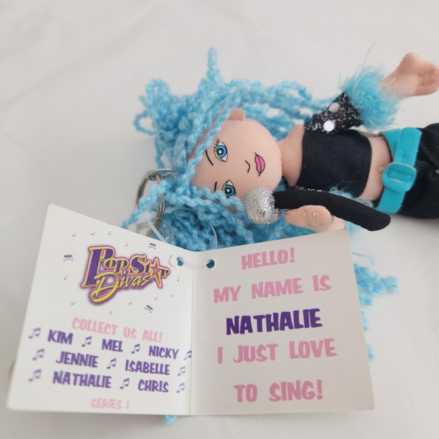 Trendus Pop Star Divas "Nathalie" Collectible Doll Key Chain Toy