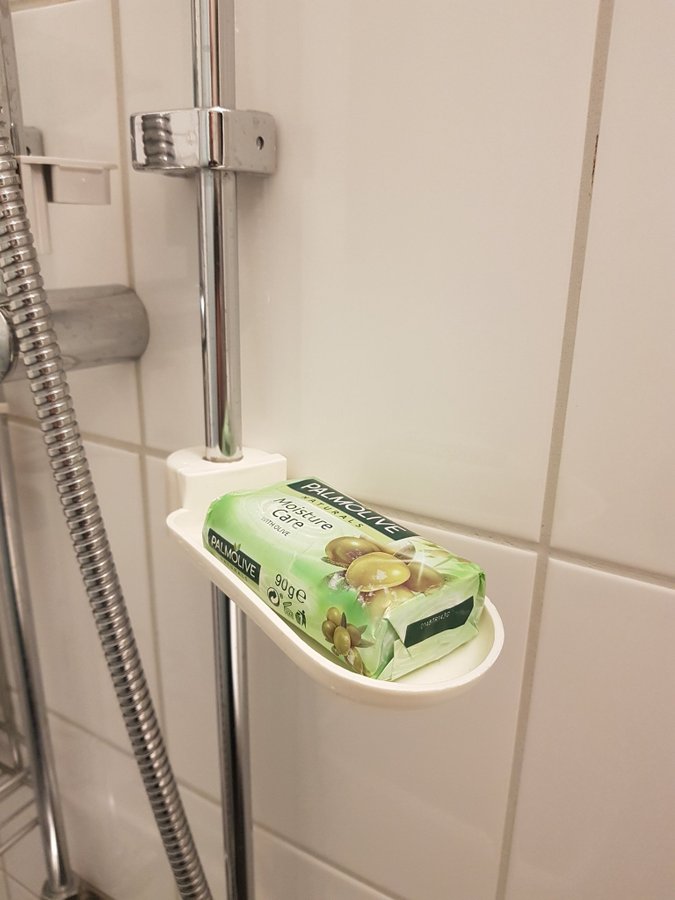 Tvålkopp badrum dusch utan skruv enkel montering 1 st info