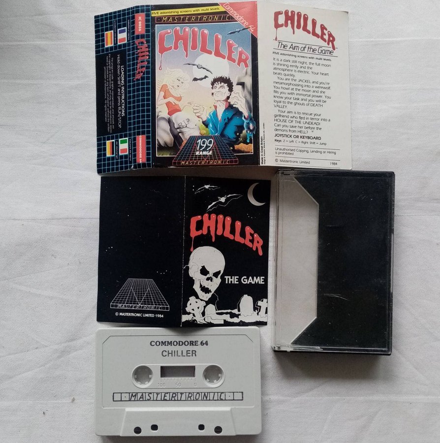 Chiller (Mastertronic) med extra manual - Commodore 64/C64 Spel