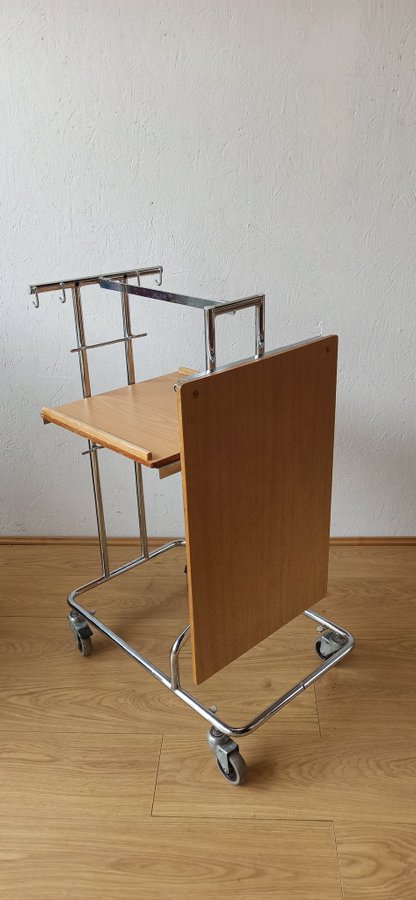 Folding table trolley on wheels 70s.