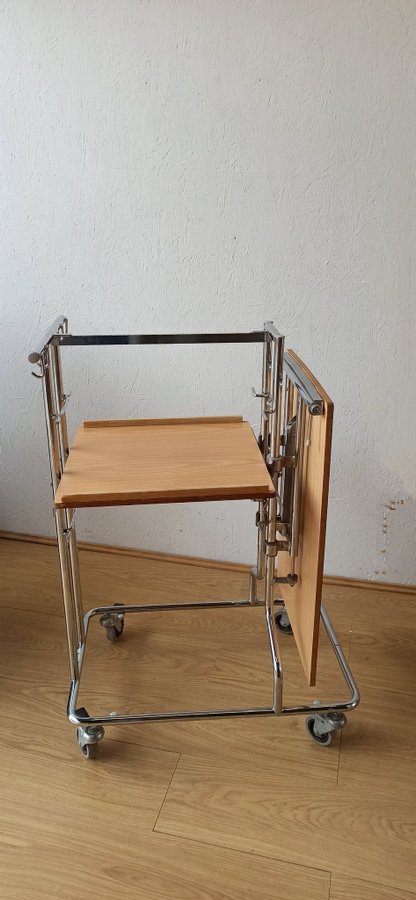 Folding table trolley on wheels 70s.