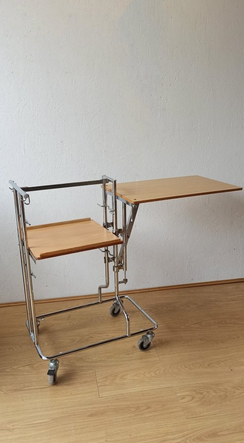 Folding table trolley on wheels 70s.