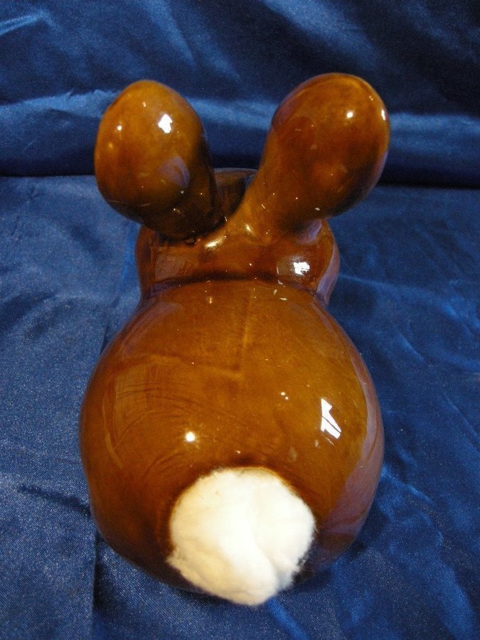 Gullig hare/ kanin: hållare för bomull Figurin i keramik