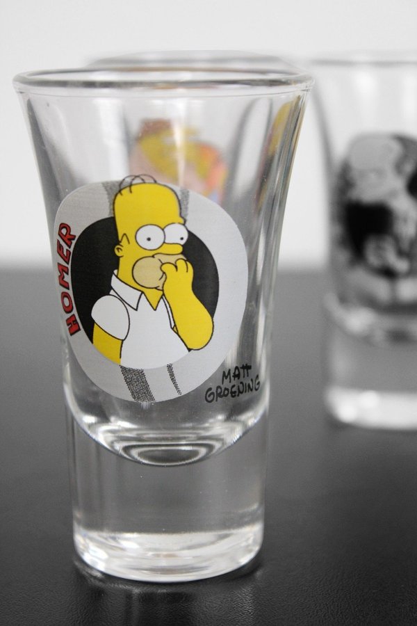 Matt Groening | Snapsglas | Homer Simpson | 4 st