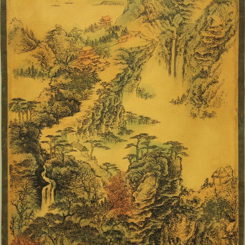freehand ink landscape painting Chinese painting