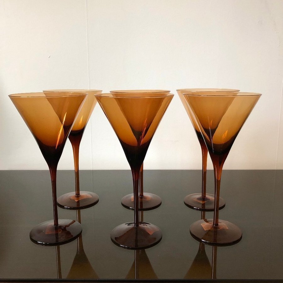 Jättefin 6st Retro cocktailglas Martini glass