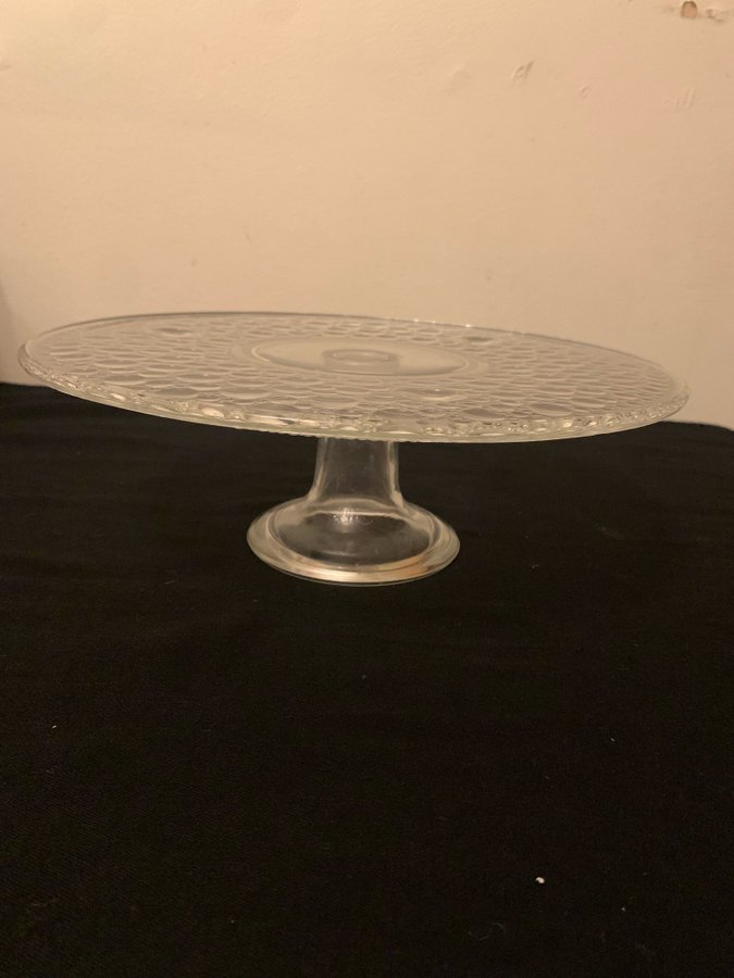 Walther glas/art deco /tårtfat glas 30/135 cm