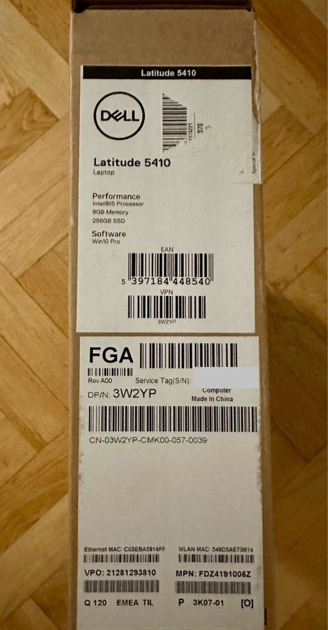 Dell Latitude 5410 Helt ny ouppackad