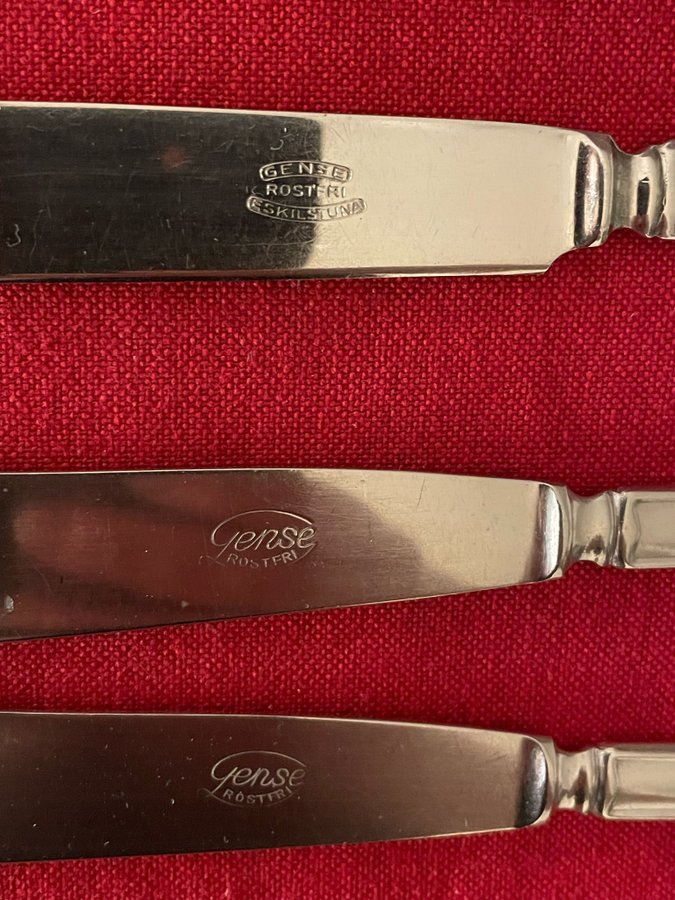 GENSE BESTICK SMÖRKNIVAR  OSTKNIV ROSTFRITT STÅL -SVENSK SPETSIG Retro