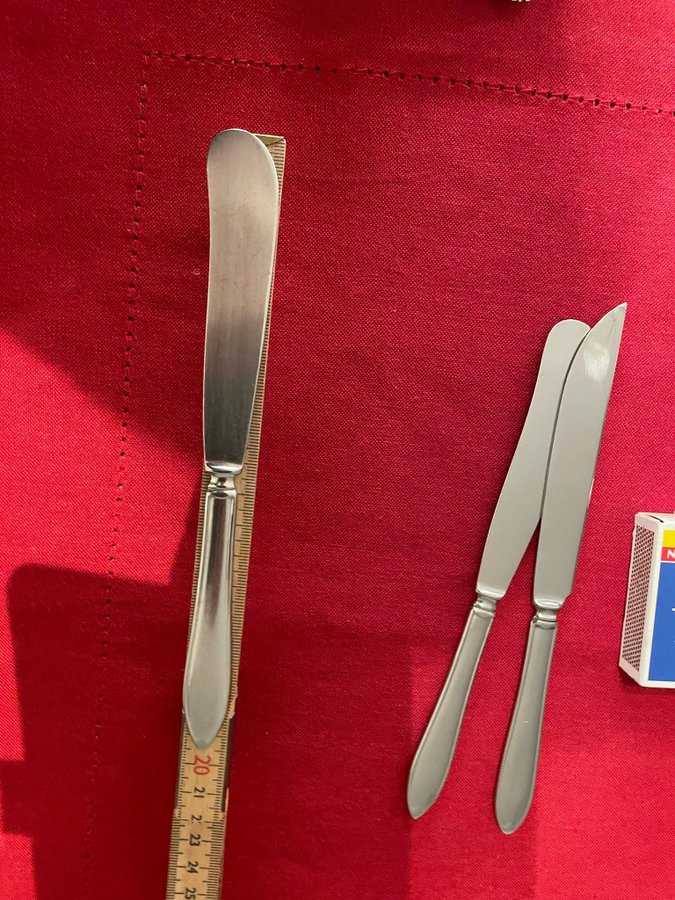 GENSE BESTICK SMÖRKNIVAR  OSTKNIV ROSTFRITT STÅL -SVENSK SPETSIG Retro