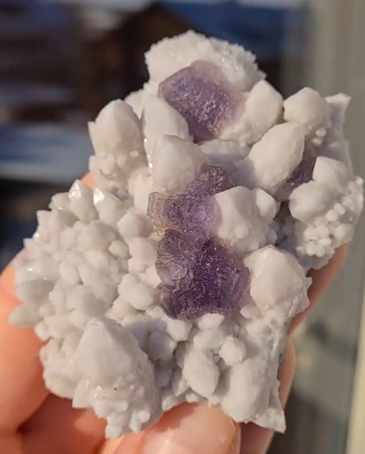 Stepped octahedral Fluorite  Quartz from Inner Mongolia China
