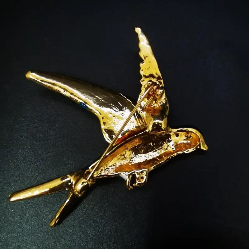 Elegant brosch fågel brooch pin Hussvala svala svalor bird natur trädgård fåglar