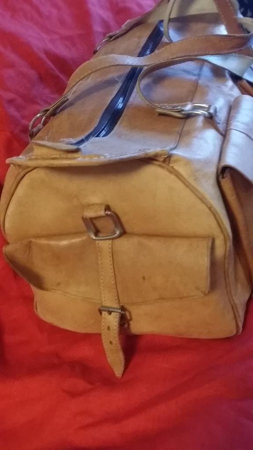 Väska Bag NATUR läder Höjd ca 25 cm/Längd 40 cm