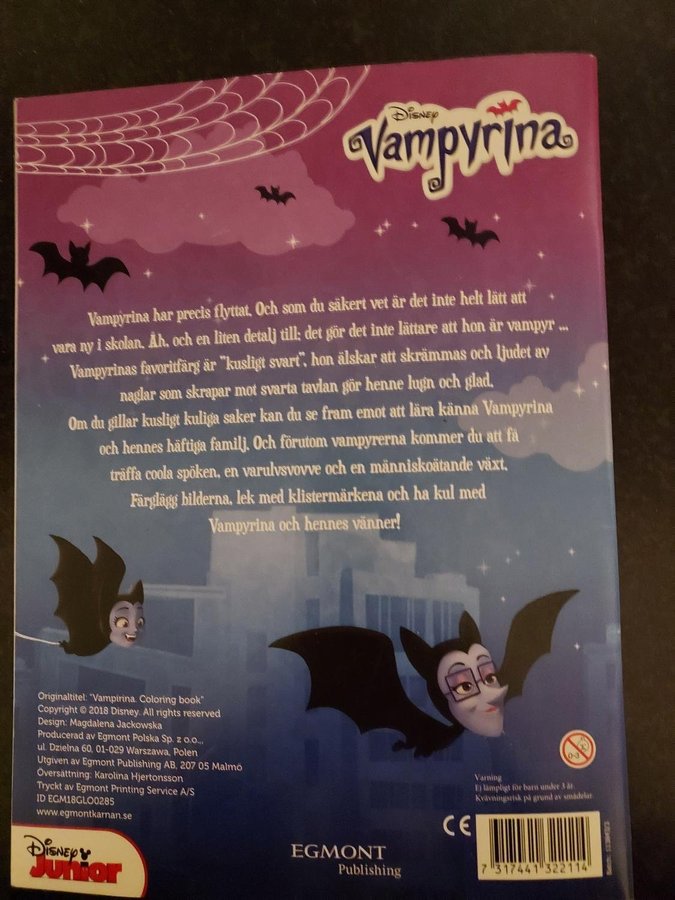Vampyrerna Målarbok Disney 21x28 cm !