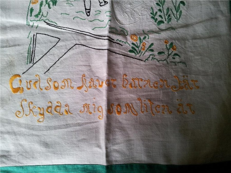 bonad JUGEND handbroderad 54 x 80 cm !