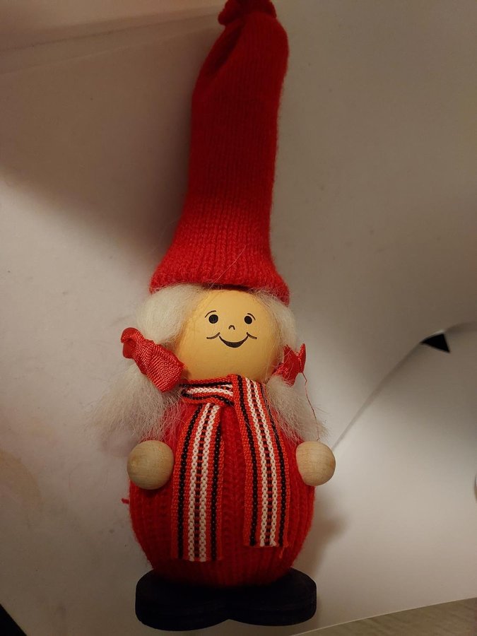 Tomte Svensk Hemslöjd 60-tal Längd 25 cm !