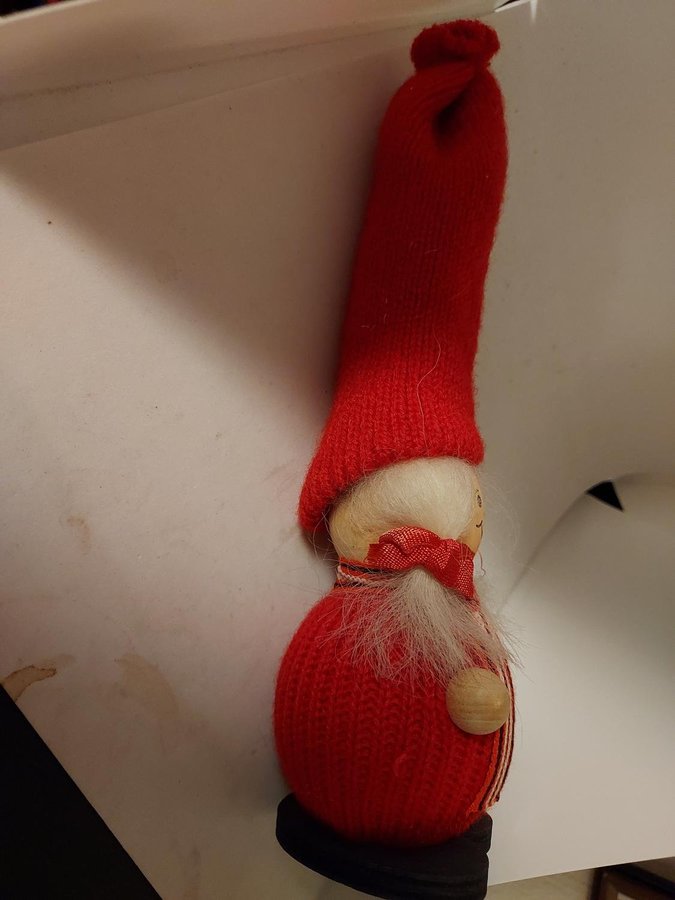 Tomte Svensk Hemslöjd 60-tal Längd 25 cm !