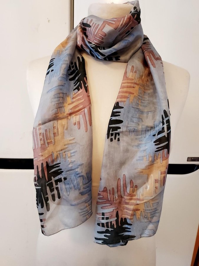 sjal scarf 100 % Silk 33x145 cm !