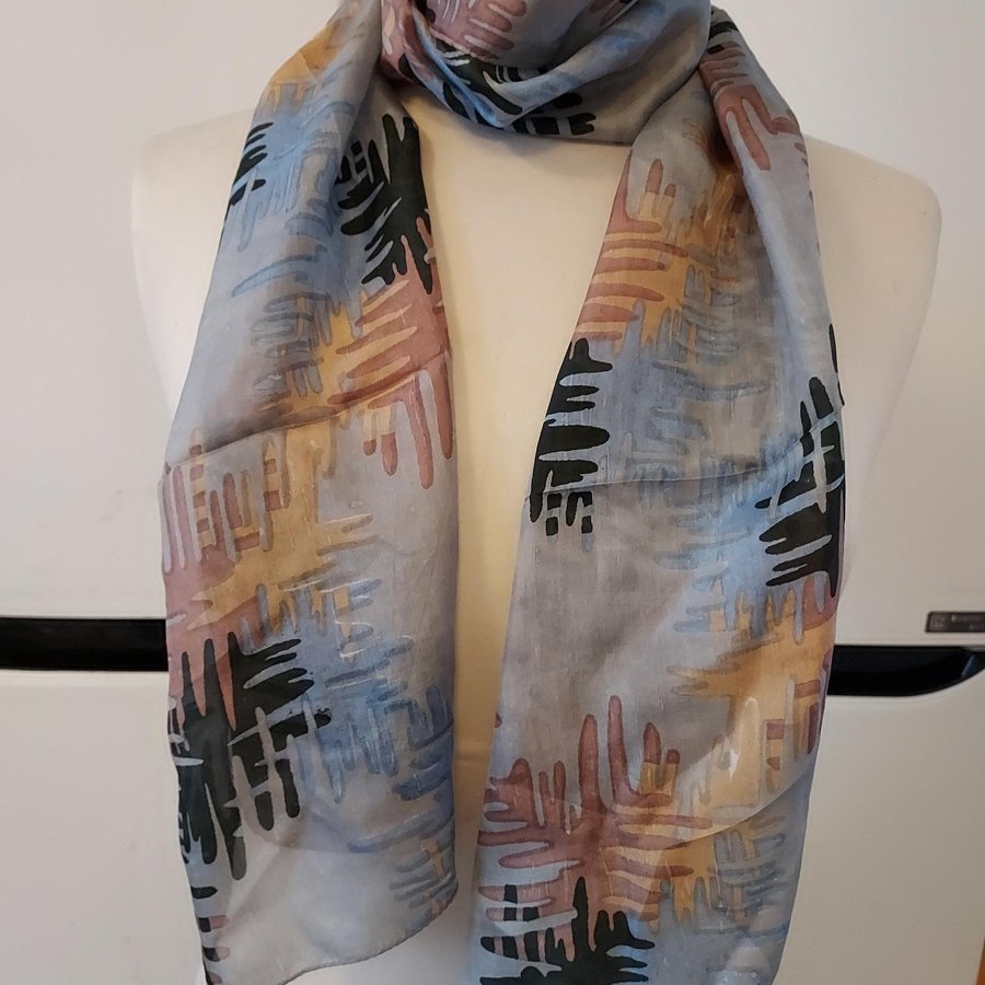 sjal scarf 100 % Silk 33x145 cm !