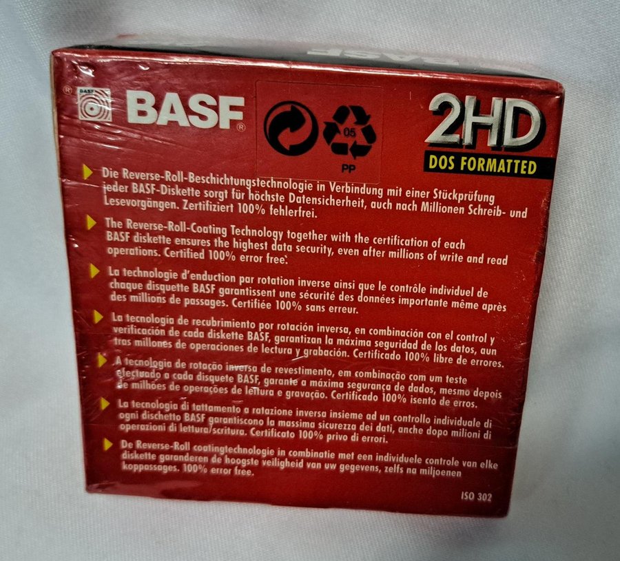 NEW Orig BASF EKF342I10 MF2HD Floppy Disks 10 Pack 144MB 35" 2HD Floppy Disc