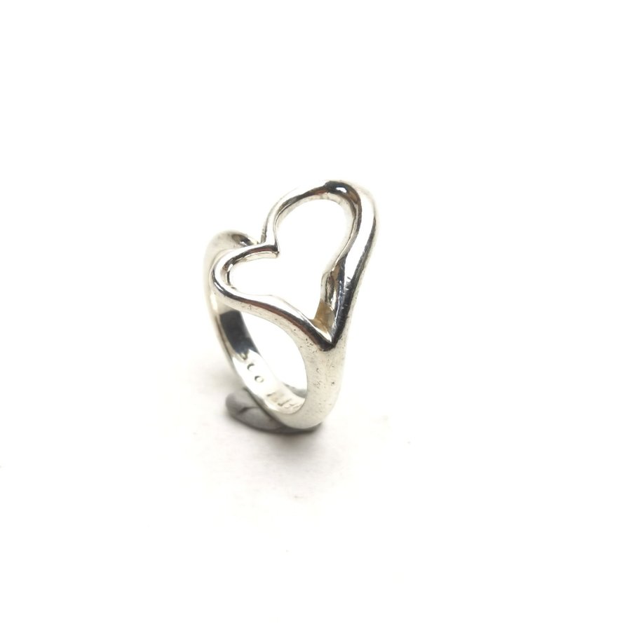 Elsa Peretti for Tiffany  Co sterling sølv ring open hart