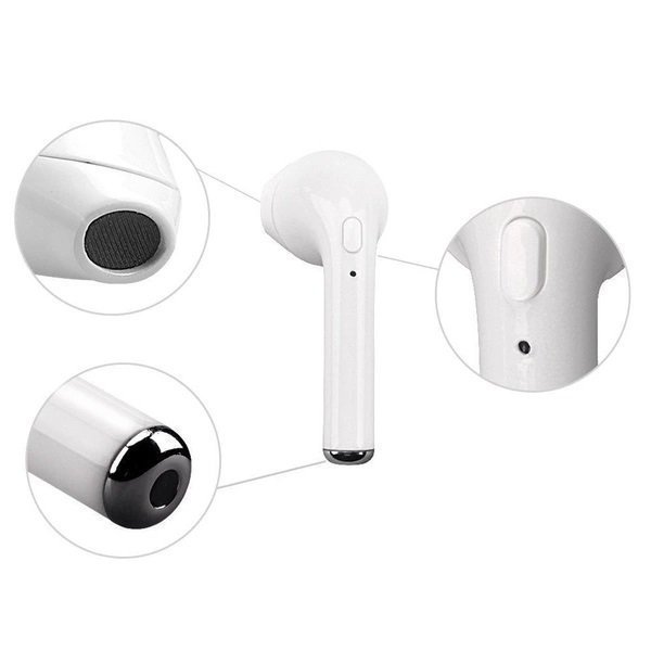 *NY i7 Wireless - Earbud - Bluetooth - Hörlur - Singel - Vit - Earbugs - KÖP NU