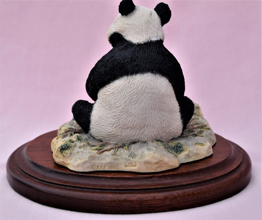 PANDA med UNGE WWF Border Fine Arts Skottland 1990 i originalbox