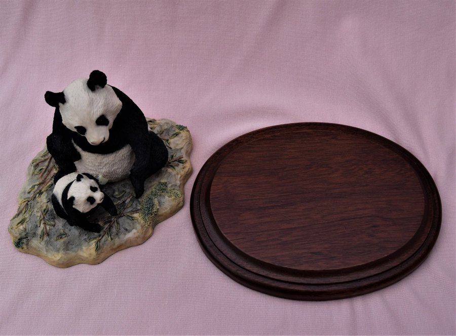 PANDA med UNGE WWF Border Fine Arts Skottland 1990 i originalbox