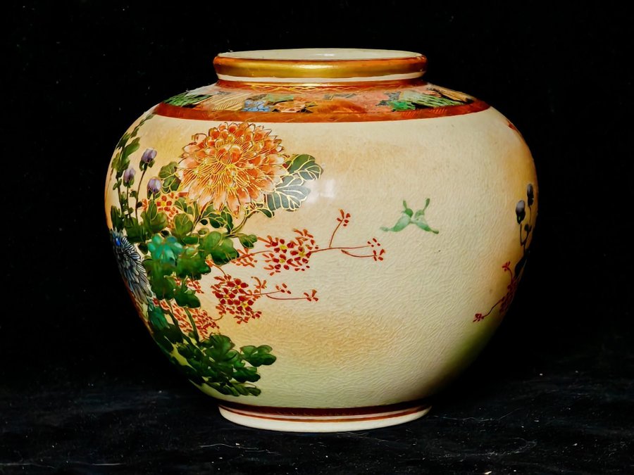 Japanese hand-painted vase