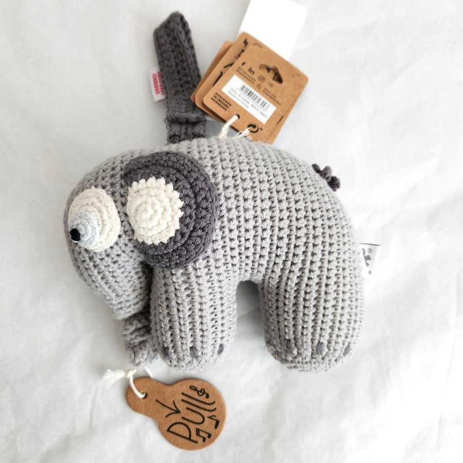 Sebra Handmade Crochet Music Toy "Fanto the Elephant"