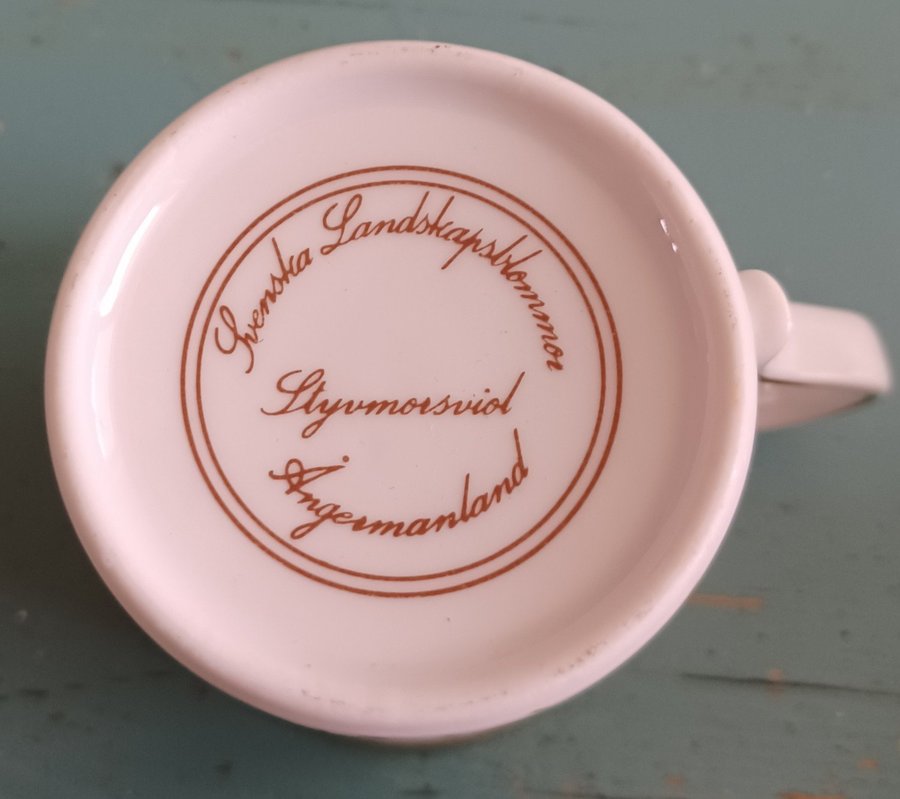 SVENSKA LANDSKAPSBLOMMORBLÅKLINT KAFFEKOPP BAVARIA