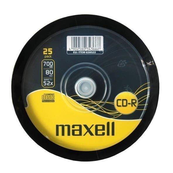 CD-R Maxell XL 700Mb  80 min  52X  Cake Box  25 pcs