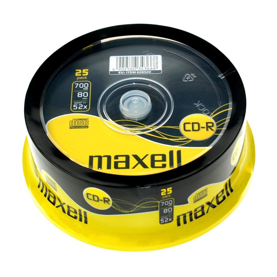 CD-R Maxell XL 700Mb  80 min  52X  Cake Box  25 pcs