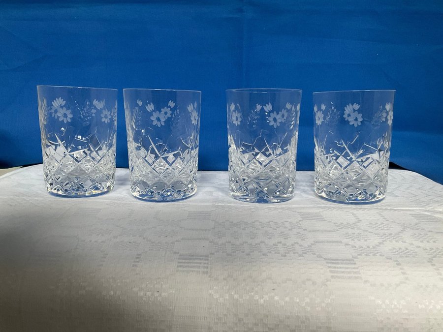 Duka Haga whiskyglas/selterglas kristall Kosta Boda 4 st