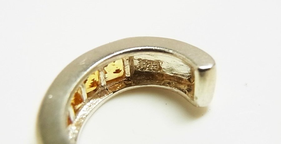 CITRINE Hoop örhängen / CITRIN CREOLEN