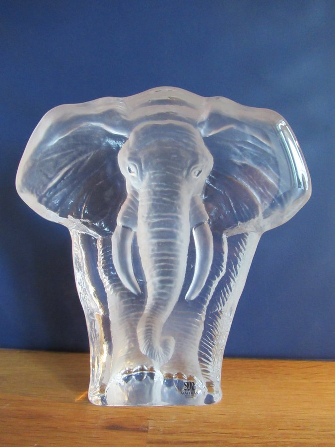 Figurin Elefant i glas från Målerås