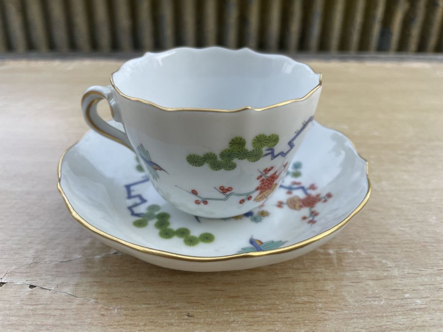 MEISSEN - HANDMÅLAD KAFFEKOPP - MÄRKT 4206/58