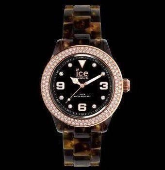 Ice watch elegant tortoise rose klokke med Swarovski krystaller