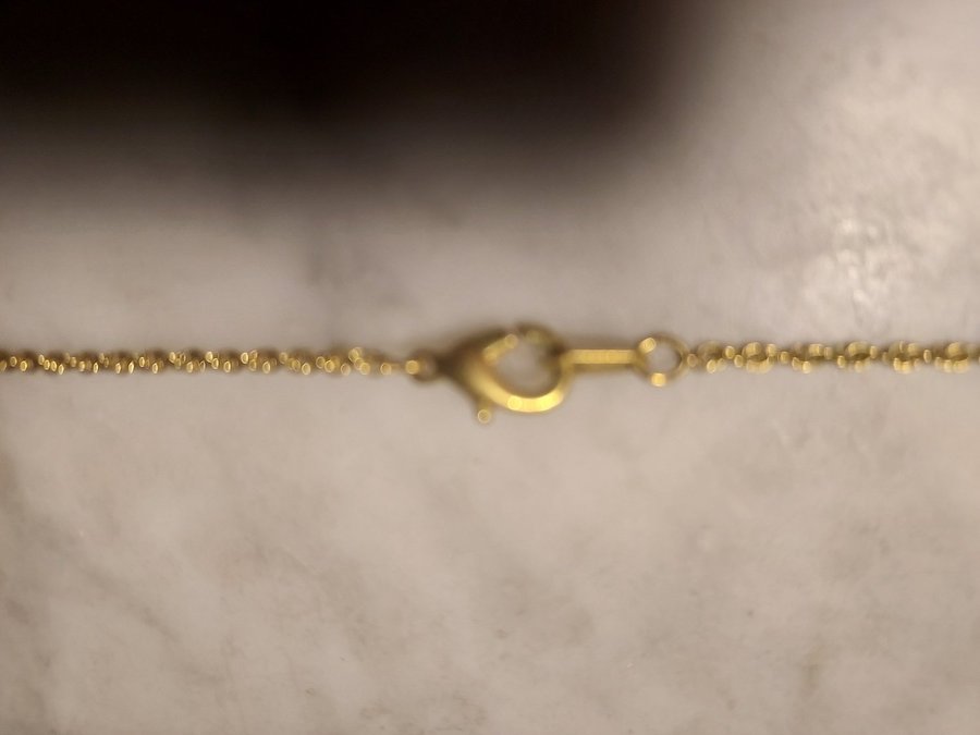 Halsband med Hänge Snäcka Guldig kedja ca 44 cm
