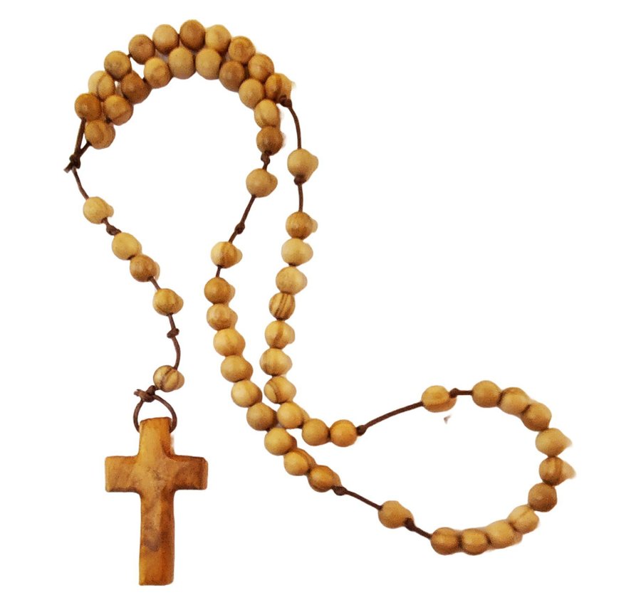 Rosary Handmade SP wood Rosary Cross olive wood No Necklace