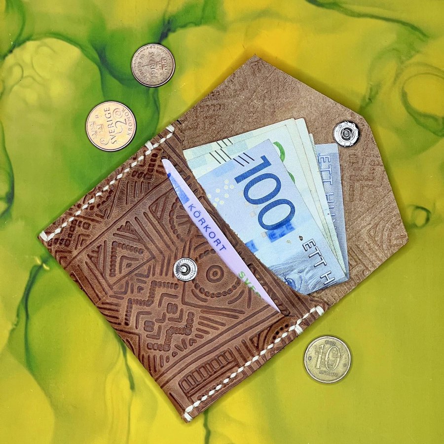 Enkel plånbok för kort kontanter och mynt