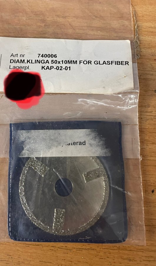 Kapklinga DIAMANT för Gasfiber 50x10 mm