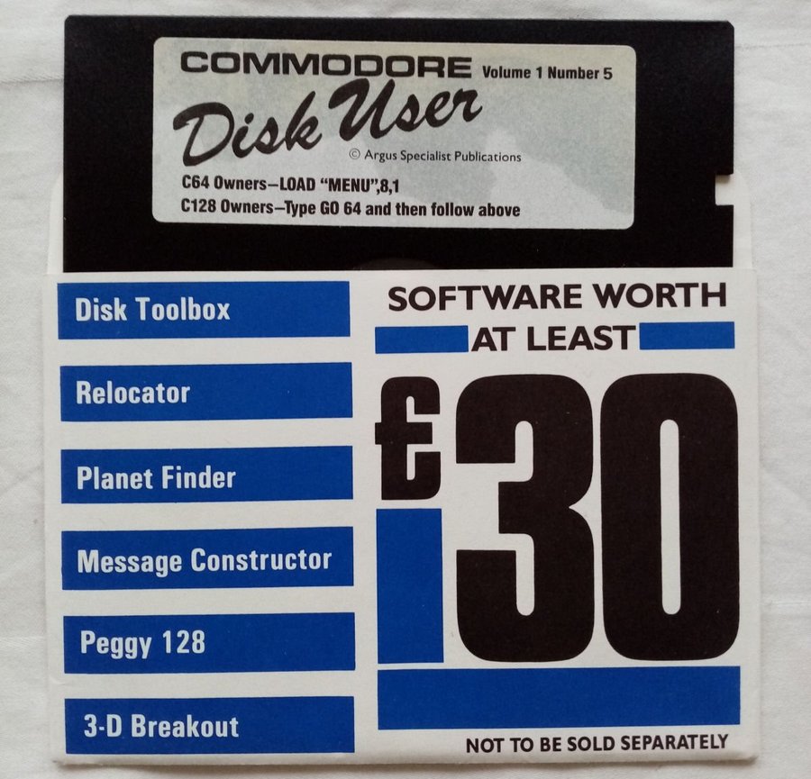 Commodore Disk User- Vol1-No5 (Argus Specialist) - Commodore 64/C64