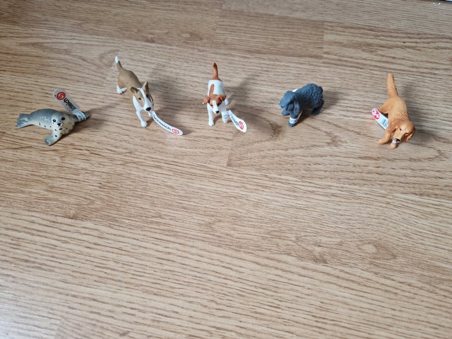 Schleich djur nya hund kanin säl hundar